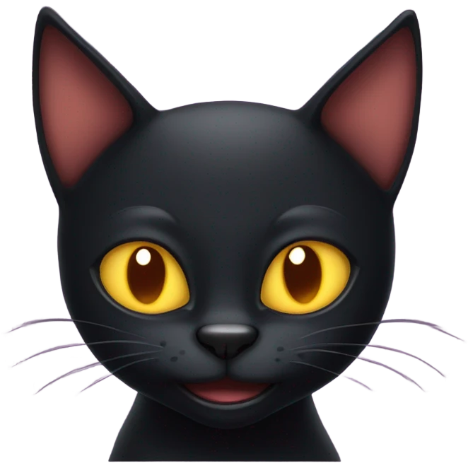  black cat that looks like this emoji😈 evil smile emoji