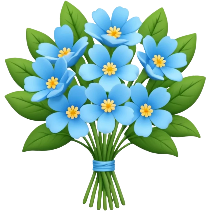pale blue flower bouquet emoji