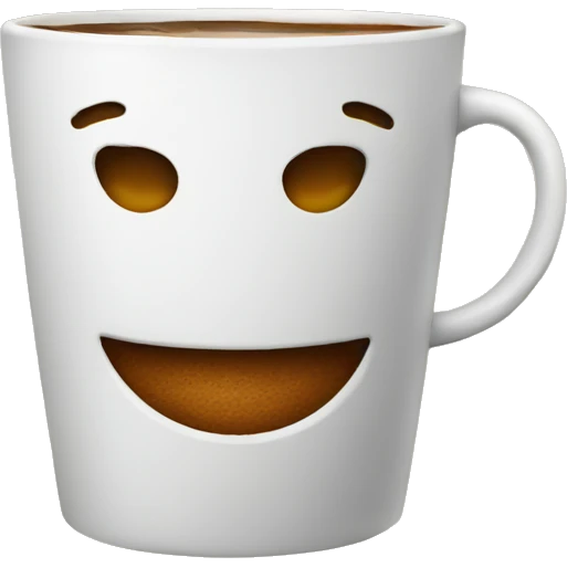 smily with a coffe cup emoji