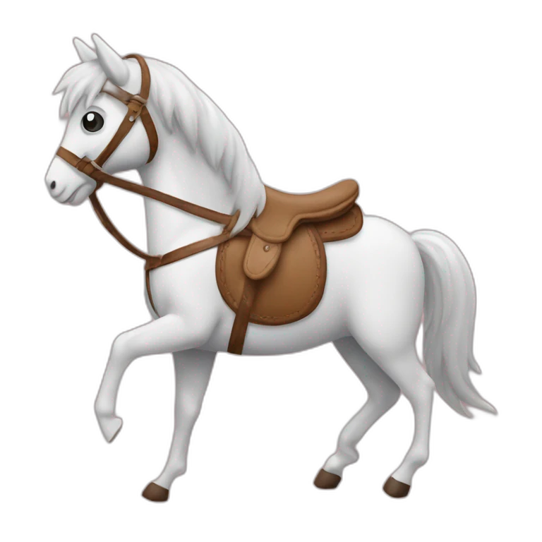 Ein hobbyhorse mit stock emoji