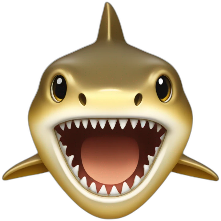 golden shark bite emoji