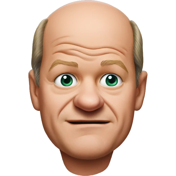 Olaf Scholz photorealistic shrugs emoji