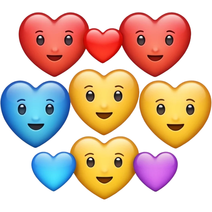 Heart, like, share emojis in one emoji