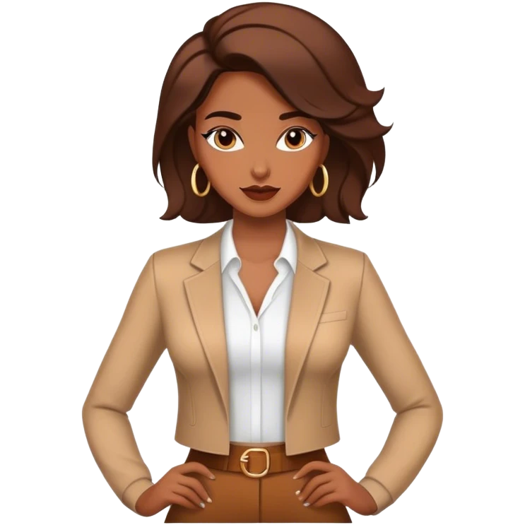 Confident woman with high self-esteem emoji