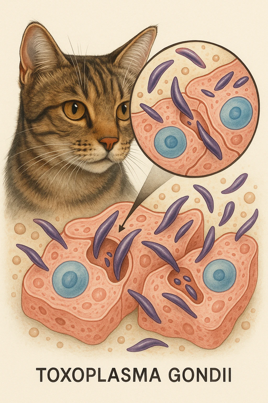 Toxoplasma gondii, infetta gatto in italiano emoji