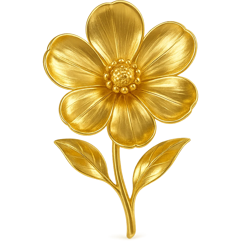transparent flower, shiny and translucent glass style emoji