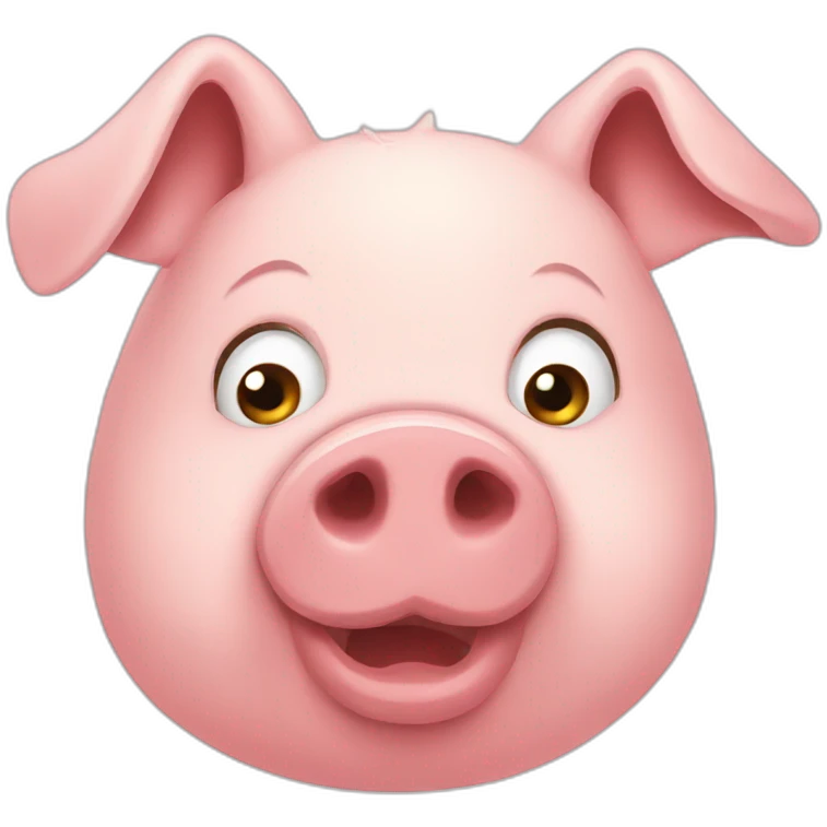 Confused pig emoji