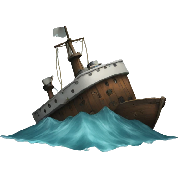 Sinking ship emoji
