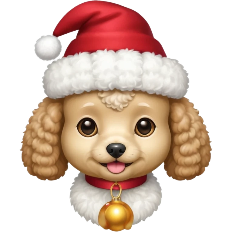 create a toy pudle with new years hat emoji