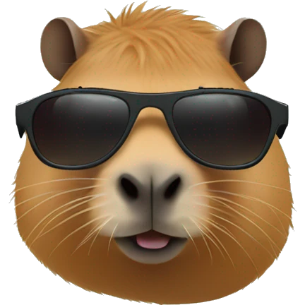 Capybara with sunglasses emoji