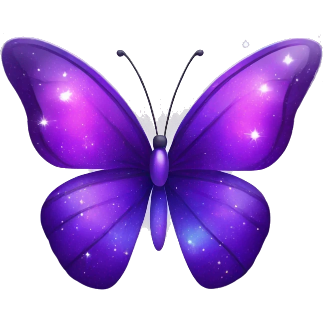 Purple-Shiny-Gem-Crystal-Glitter-Nebula-Gradient-Sparkle-Stars-Glossy-Butterfly emoji