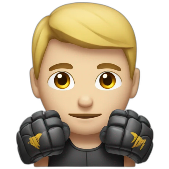 weak fighter with gloves emoji