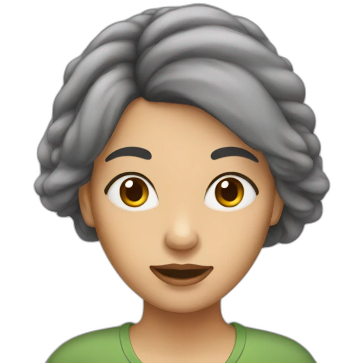 Woman with hair loss  emoji