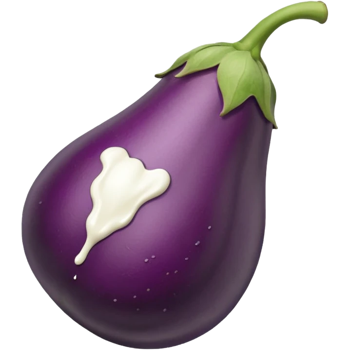 White paint on eggplant  emoji