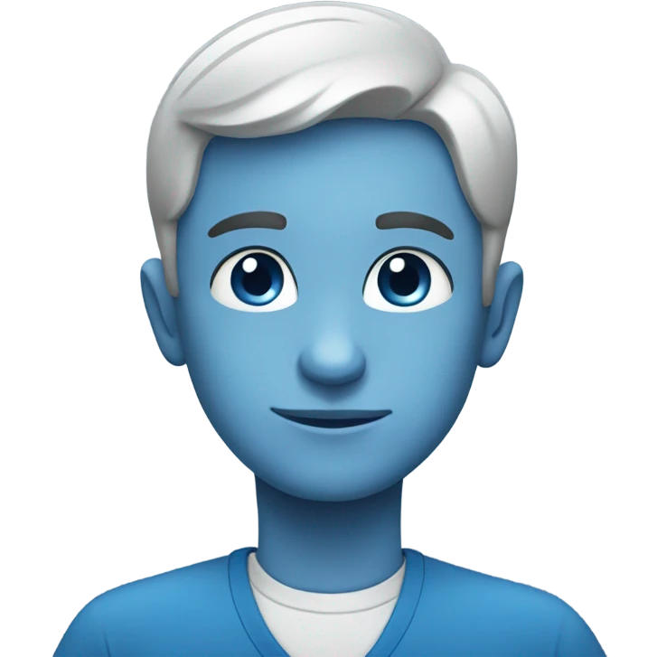 Blue  emoji