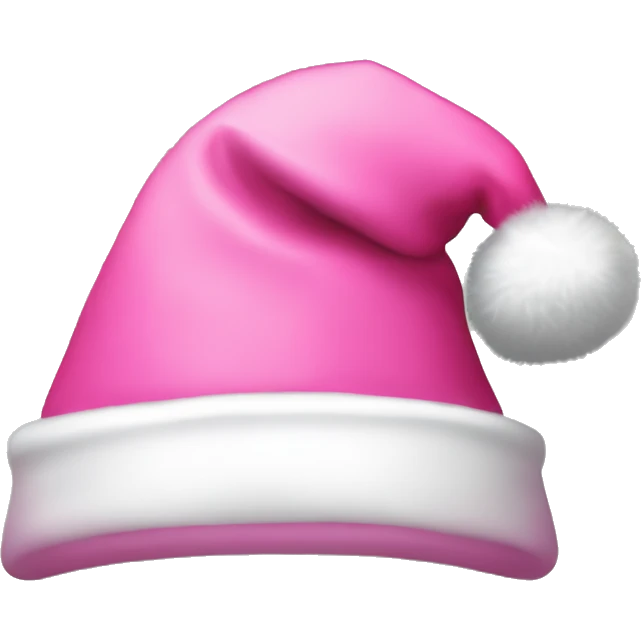 One pink Santa hat emoji