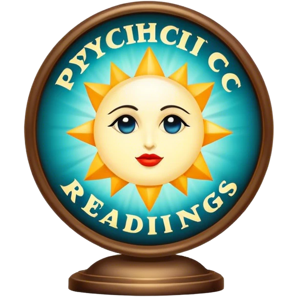 Vintage “psychic readings” sign emoji