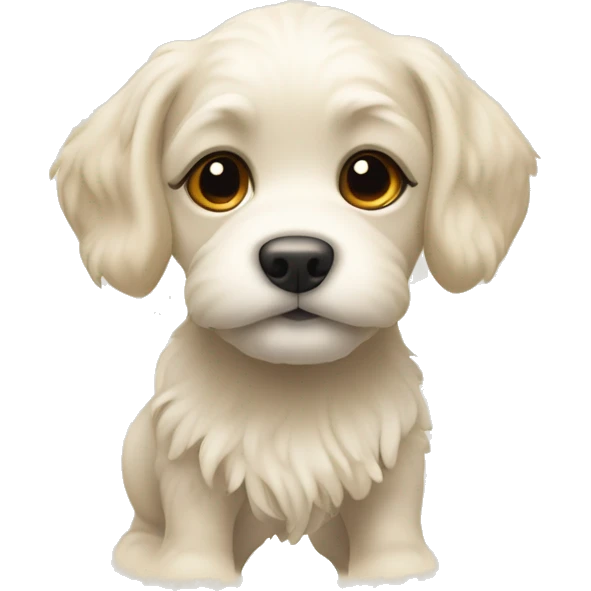 Bolonka zwenta puppy in creme colour emoji