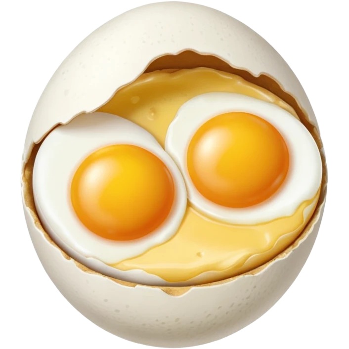 Chicken double yolk egg emoji