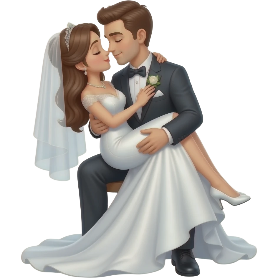 bride and groom having sex emoji