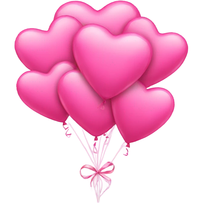 Pink heart balloon bouquet  emoji