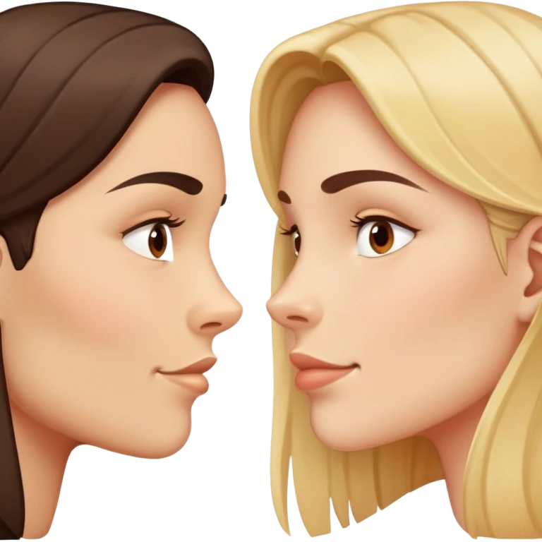 Before and after mewing comparison, face profile showing improved jawline and facial structure emoji
