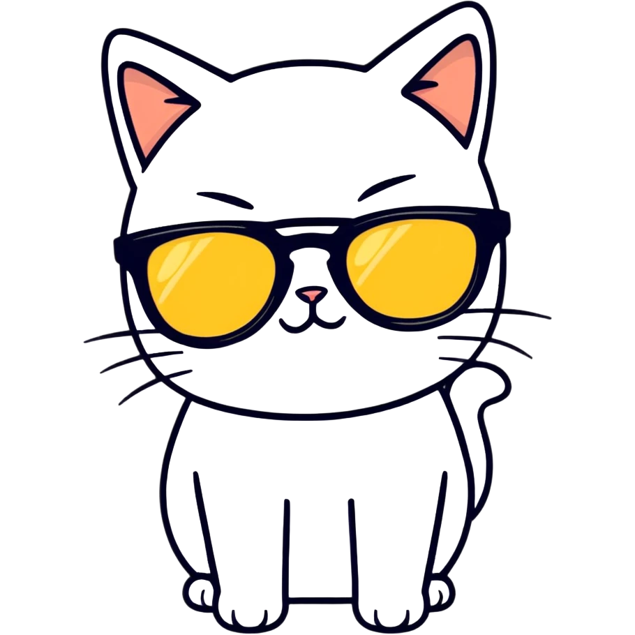 Cat with sunglasses emoji