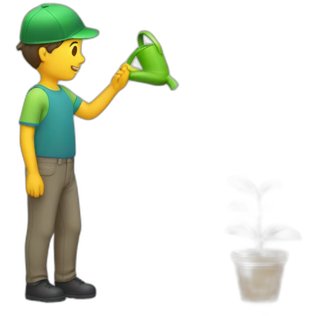 a person watering a plant emoji