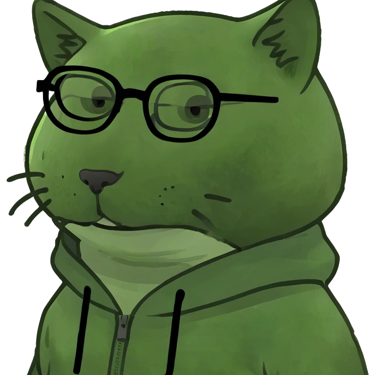 Cat with a hood emoji