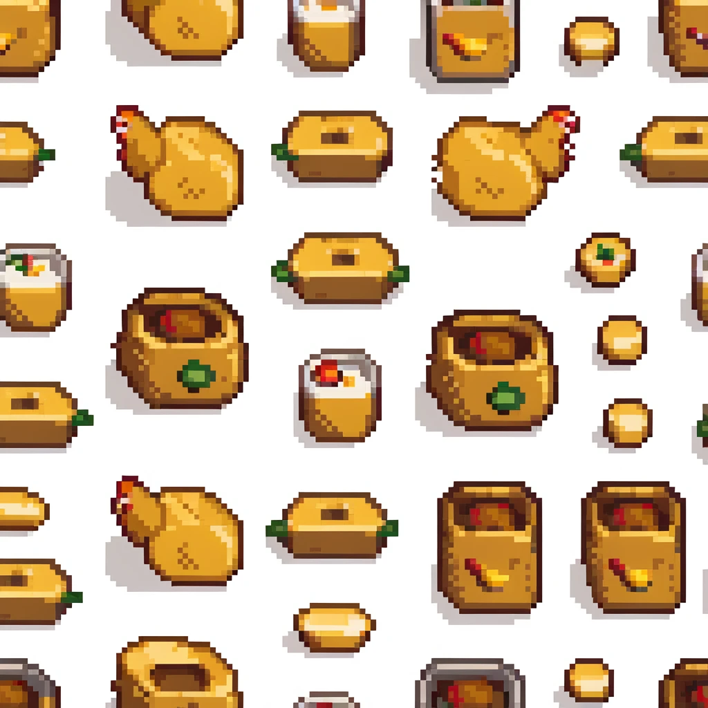 individual chicken mcnuggets in different shapes emoji