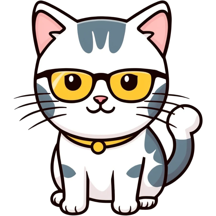 Gato con gafas emoji