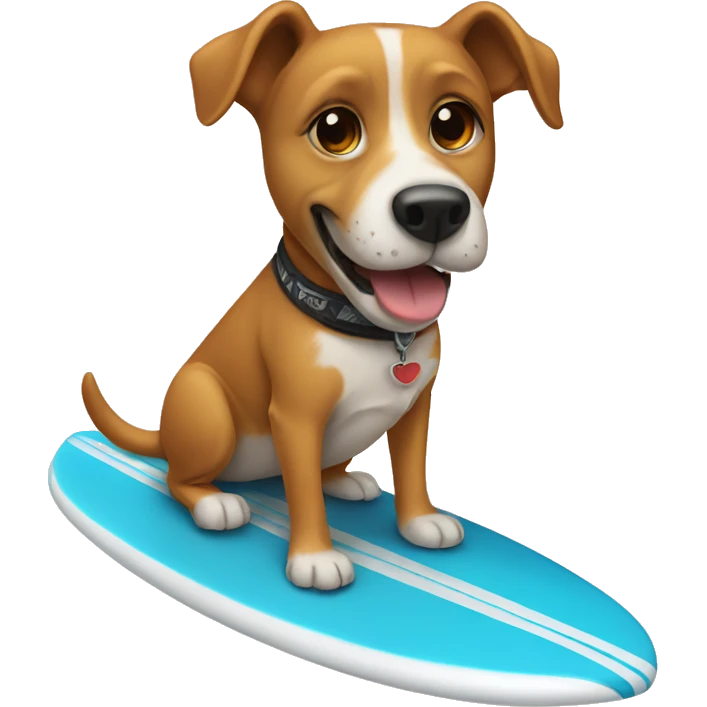 Dog on a surfboard emoji
