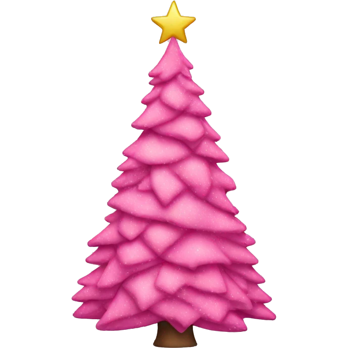Pink Christmas tree emoji
