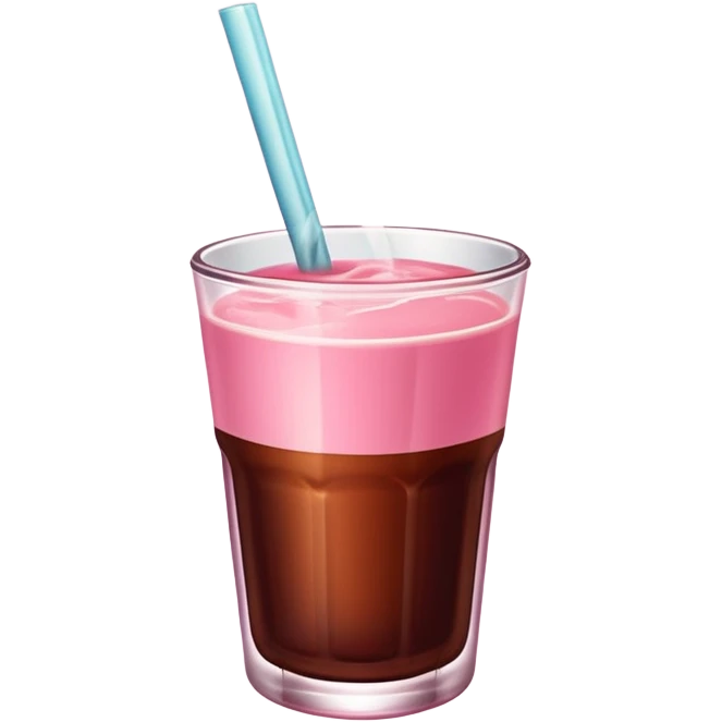 Cold brew coffee with rose pink mini small size glas emoji