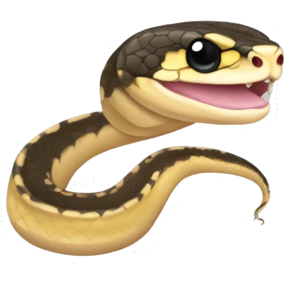 Ball Python snake with a bow emoji