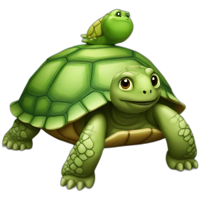 Chat sur tortue  emoji