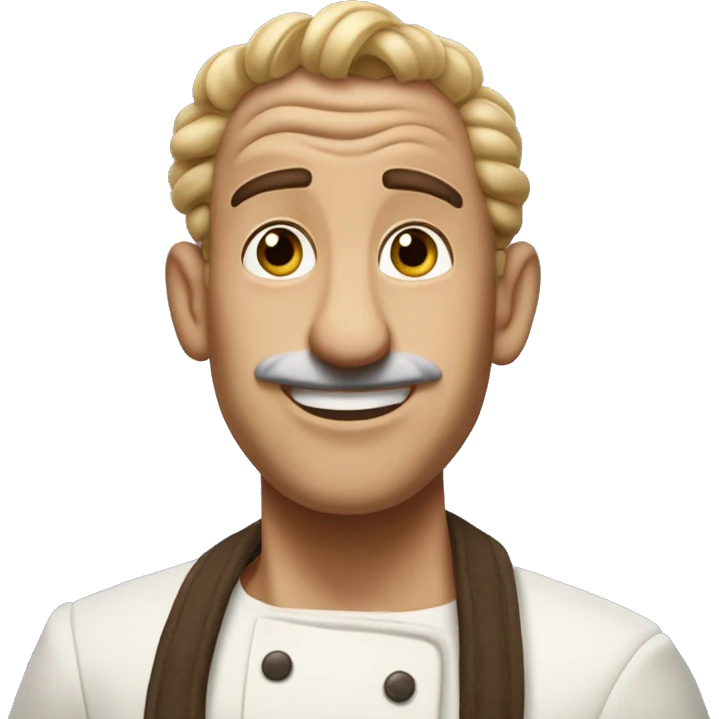 alfredo linguini from ratatouille- young-clean shaved emoji