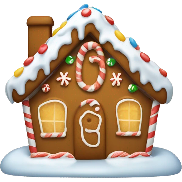 gingerbread house emoji