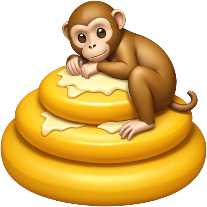 Monkey fat emoji