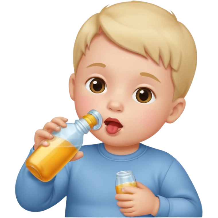 Eu quero um emoji que é que o bebê está bebendo mamadeira emoji