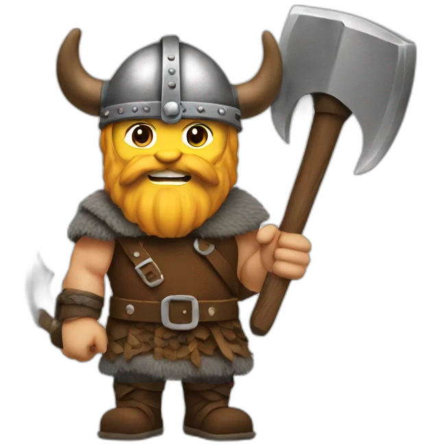 Viking with axe emoji