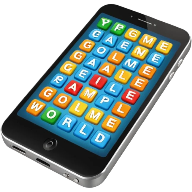 a phone showing the game wordle being played on it  emoji