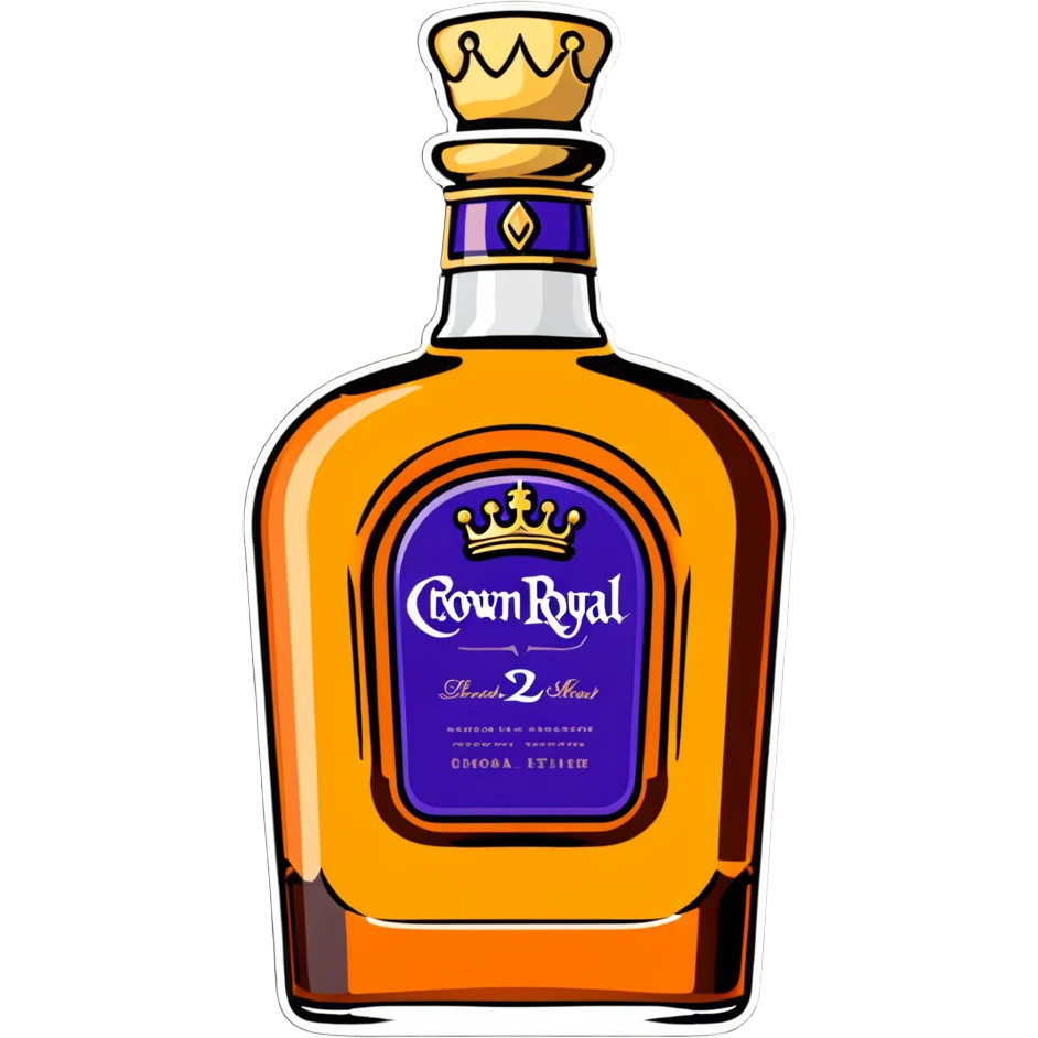 Crown Royal whisky bottle emoji