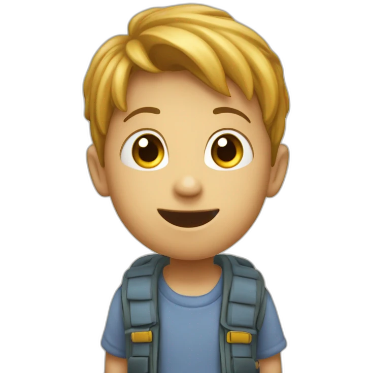 Enfant qui parle avec une bulle   emoji