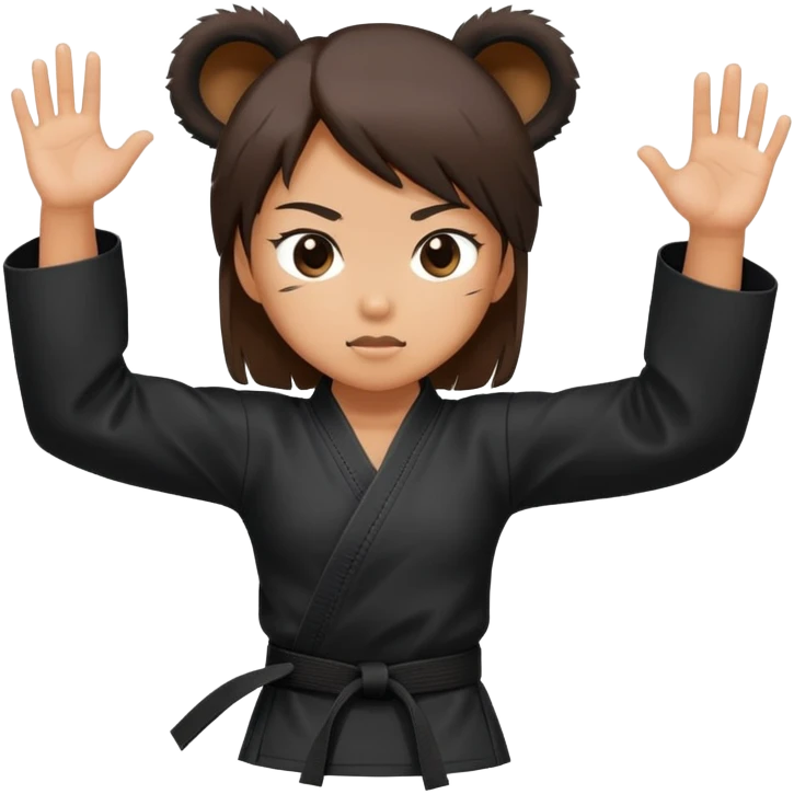 Karate Girl bear  emoji