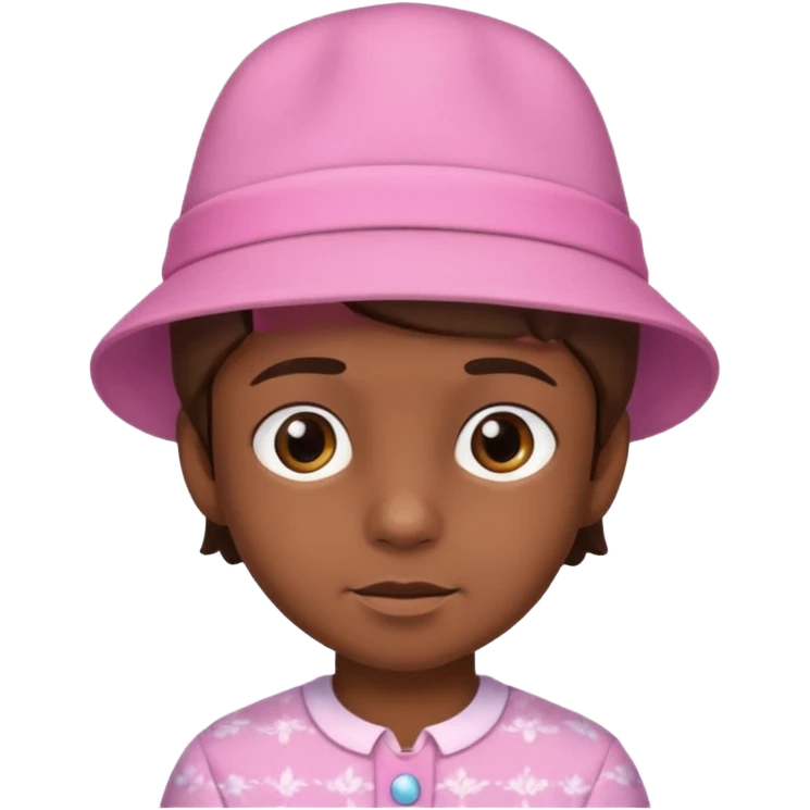 pink hatt and dress  man boy emoji