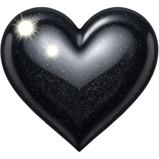 heart with black glitter, hearts emoji
