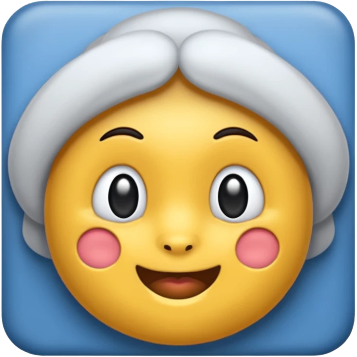 Белая галочка с синим фоном в ромбе emoji