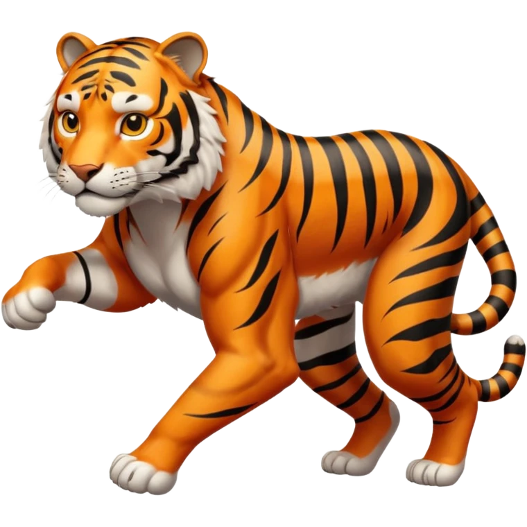 High resolution of a runnig tigar emoji