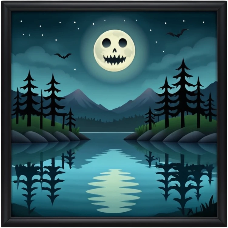 horror lake emoji